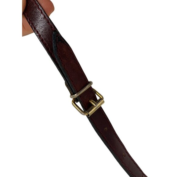 VTG Genuine Leather Round Crossbody Bag With Tassel & Adjustable Strap T10655 - Picture 11 of 13